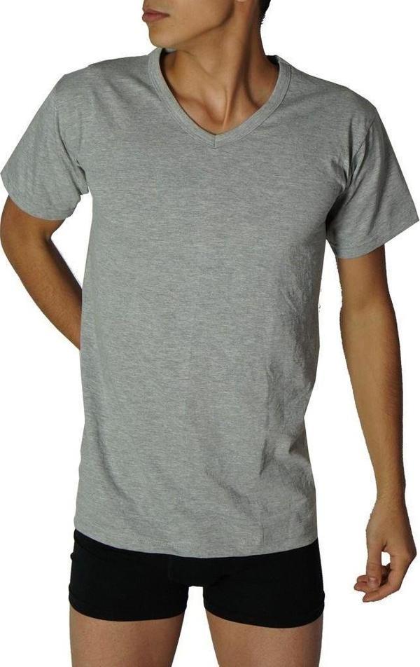 Anıt 1109 Erkek V Yaka Kısa Kol Atlet Ribana Kumaş Renkli 3'Lü - Image 1