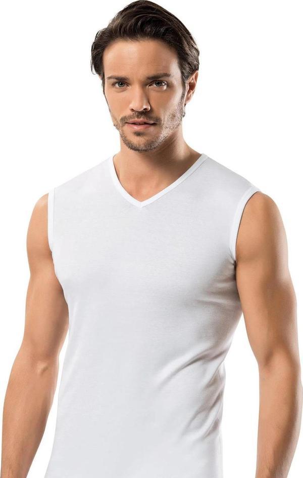 Erdem Erkek Ribana Kolsuz V Yaka Fanila Atlet 1196 - 6 Adet - Image 1