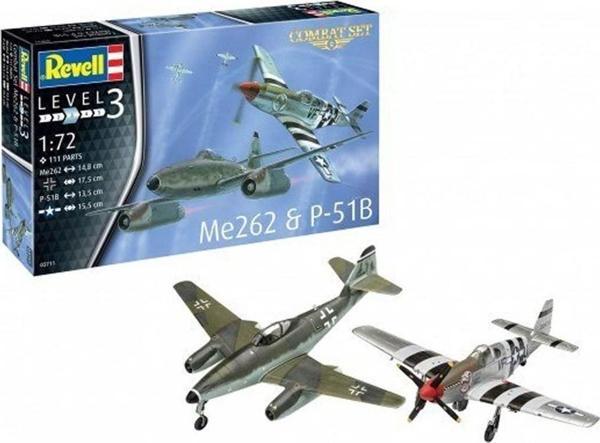 Revell Maket Seti Combat Set ME262-P-51B 63711 - Image 1