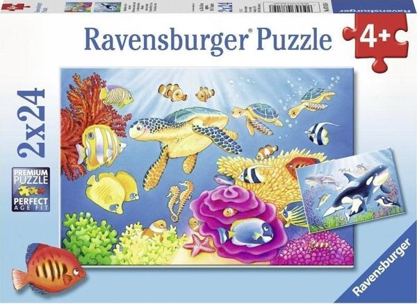 Ravensburger 2x24 Parçalı Puzzle Under The Sea-078158 - Image 1