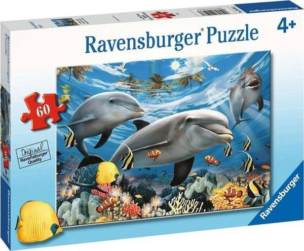 Ravensburger Çocuk Puzzle 60 Parça Yunuslar 95933 - Image 1
