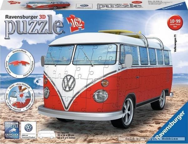 Ravensburger 162 Parça 3 Boyutlu VW Bus Plastik Puzzle 125166 - Image 1