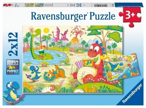 Ravensburger 2X12 Parçalı Puzzle Dino Dostlar 052462 - Image 1