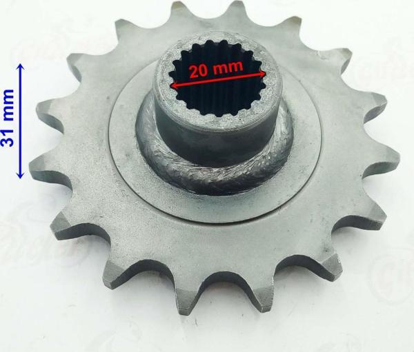 7ATV0522-520-20-16-31-UMT ATV ÖN DİŞLİ 520 16T İÇ 20 MM UZUNLUK 31 MM - Image 1