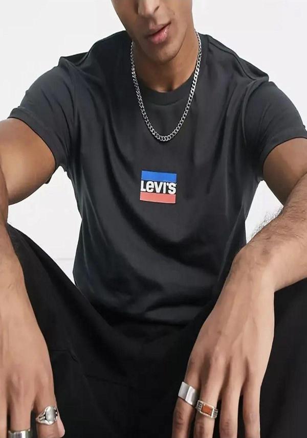 Levi's Bisiklet Yaka Regular Fit Antrasit Erkek %100 Pamuk T-Shirt - Image 1