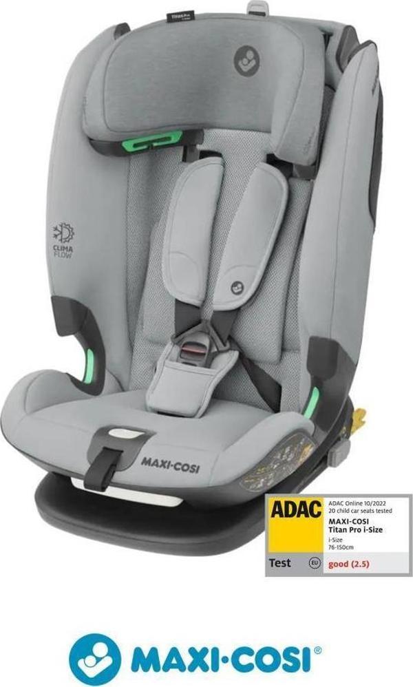 Maxi-Cosi Titan Pro I-Size ADAC'lı 9-36 Kg Çocuk Oto Koltuğu Authentic Grey - Image 1