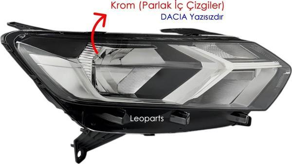LEOPARTS Dacia Sandero Far Lambası Sağ (Ledsiz - İçi Krom) 2021-2023 260602809R - Image 1
