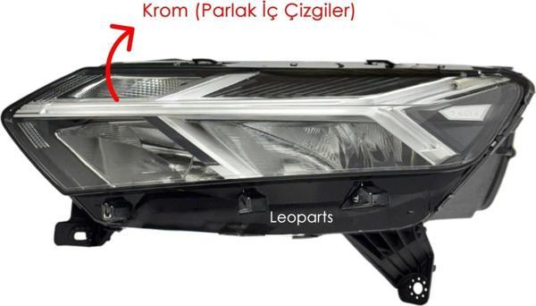LEOPARTS Dacia Sandero Far Lambası Sol (Ledli - İçi Krom) 2021-2023 260605914R - Image 1