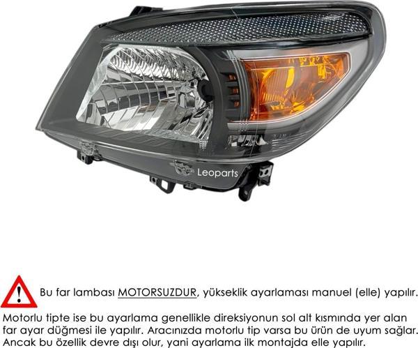 LEOPARTS Ford Ranger Far Lambası Sol (Motorsuz) 2010-2012 UD205-1030 - Image 1