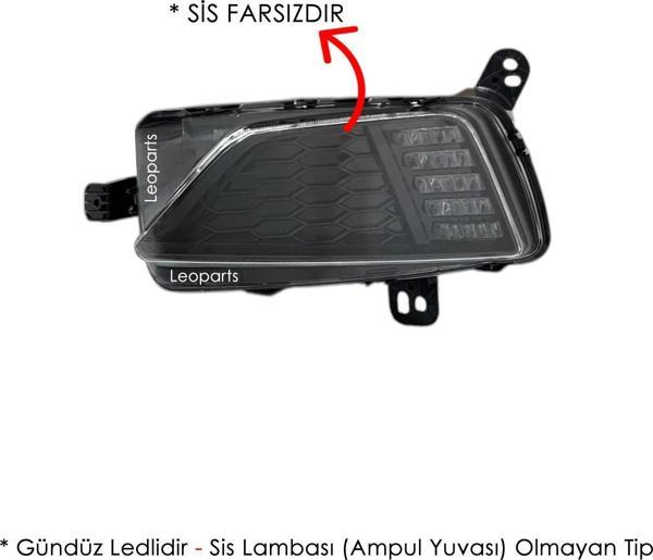 LEOPARTS Polo Sis Lambası Sol (Gündüz Ledli - Sis Farsız) 2018-2020 2G0941661B - Image 1