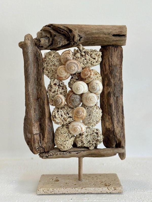 Sooboho Ahşap Driftwood Deniz Kabuğu Dekor Biblo - Image 1