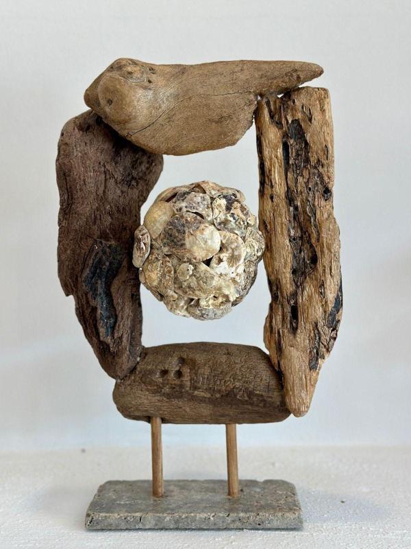 Sooboho Ahşap Driftwood Deniz Kabuğu Dekor Biblo - Image 1