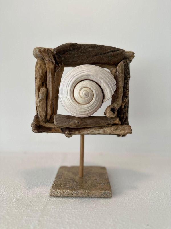 Sooboho Ahşap Driftwood Deniz Kabuğu Dekor Biblo - Image 1