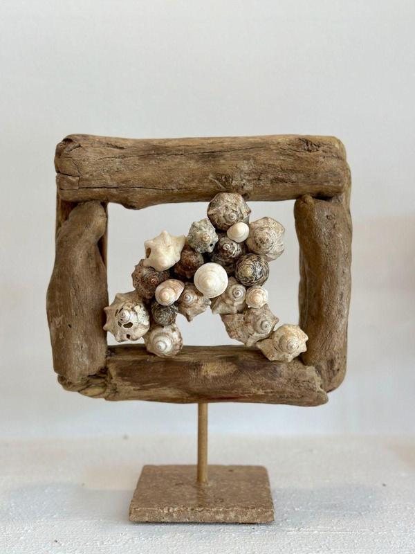 Sooboho Ahşap Driftwood Deniz Kabuğu Dekor Biblo - Image 1