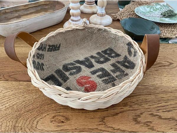 Sooboho Rattan Deri Kulplu Sepet - Image 1