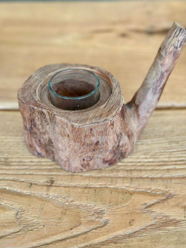 Sooboho Ahşap Oyma Mumluk - Image 1