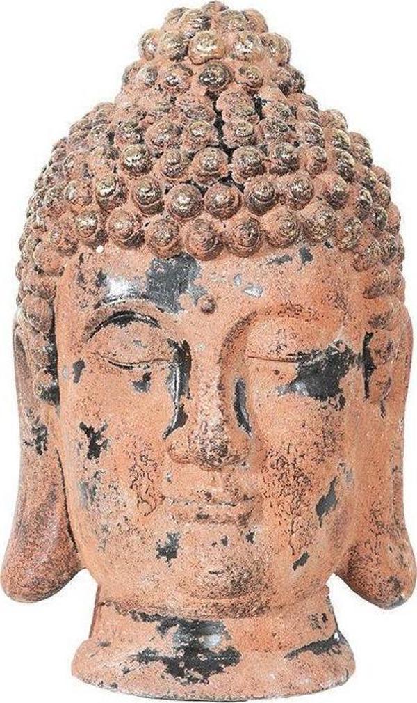Sooboho Buddha Heykel Kafa Büyük Kiremit Bronz Gold - Image 1