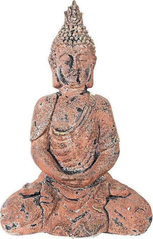 Sooboho Buddha Heykel Oturan Kiremit Bronz Gold - Image 1
