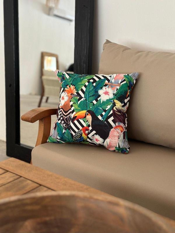 Sooboho Dekoratif Kare Tropical Kırlent - Image 1