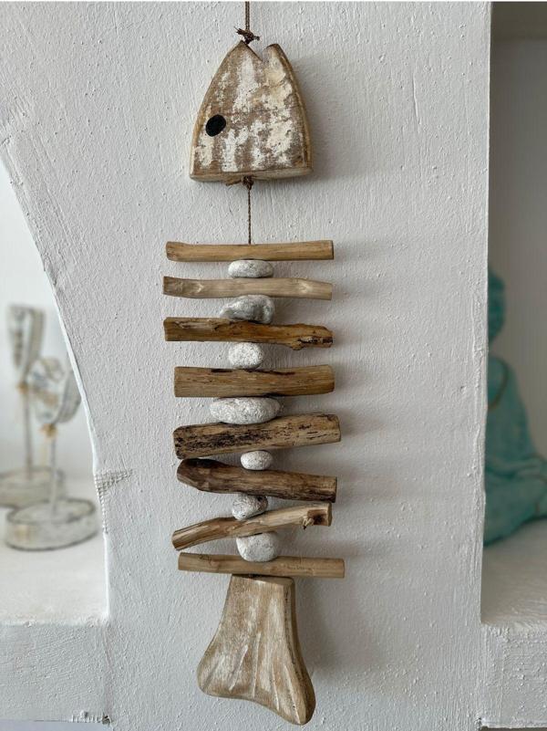 Sooboho Driftwood Duvar Dekor Askı Balık - Image 1
