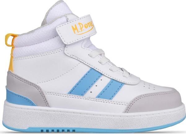 Büyük Erkek Çocuk Sneaker Bot - Beyaz-Mavi, Bilek Boy - Image 1