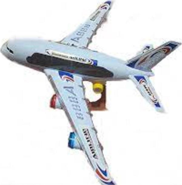 35 CM A330 CANALİ SESLİ IŞIKLI HAREKETLİ 3D PİLLİ UÇAK 6988 - Image 1