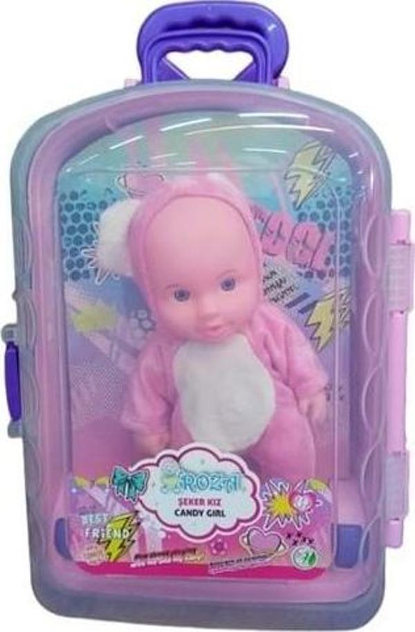 60 cm Tekerlekli Çantalı Sesli Bebek Seti 0115 - Image 1