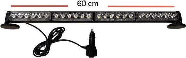 4'Lü Tepe Çakar Lamba Mıknatıslı 12-24V Kırmızı-Mavi 59 Cm / Lapa116 - Image 1
