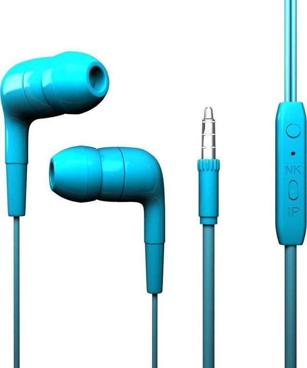 Dexim DAKSE0001-BL Mikrofonlu Kulakiçi Kulaklık Mavi - Image 1