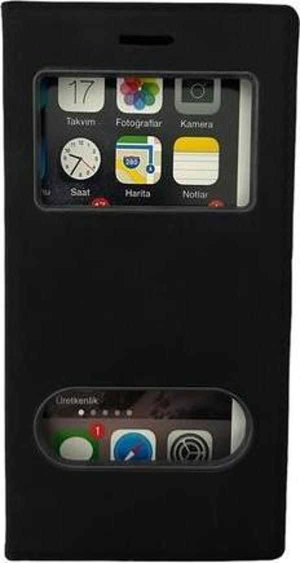 Jopus K8 2017 ile Uyumlu Premium Kapaklı Kılıf Siyah - Image 1