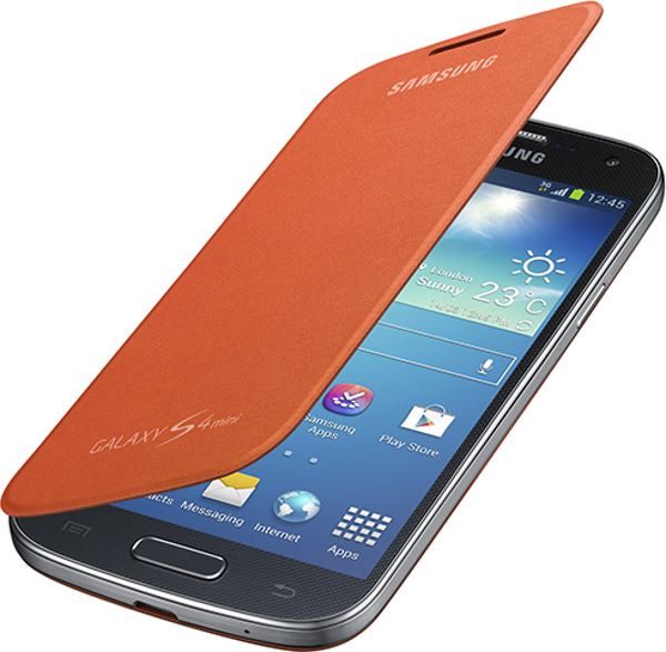 Galaxy S4 Mini i9190 ile Uyumlu Flip Cover Kılıf Turuncu EF-FI919BOEGWW - Image 1