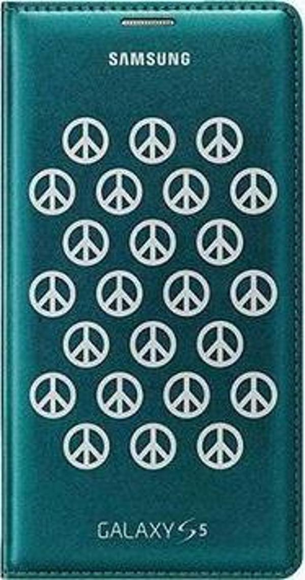 Galaxy S5 ile Uyumlu Moschino Flip Wallet Kılıf Mavi-Gümüş EF-WG900RBEGWW - Image 1