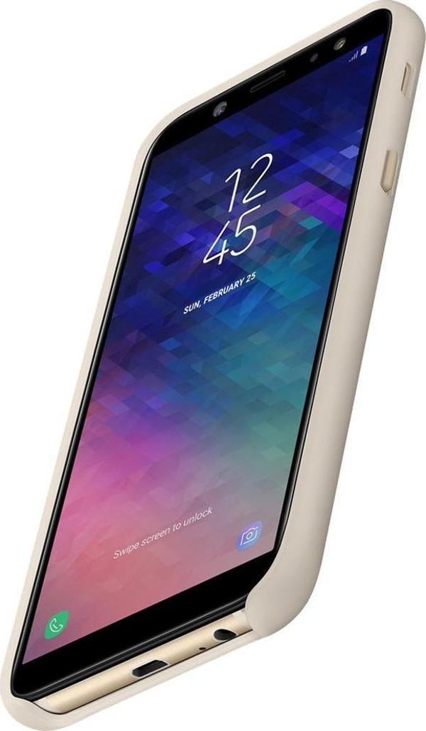 Galaxy A6 2018 ile Uyumlu Dual Layer Sert Kılıf Altın - Image 1