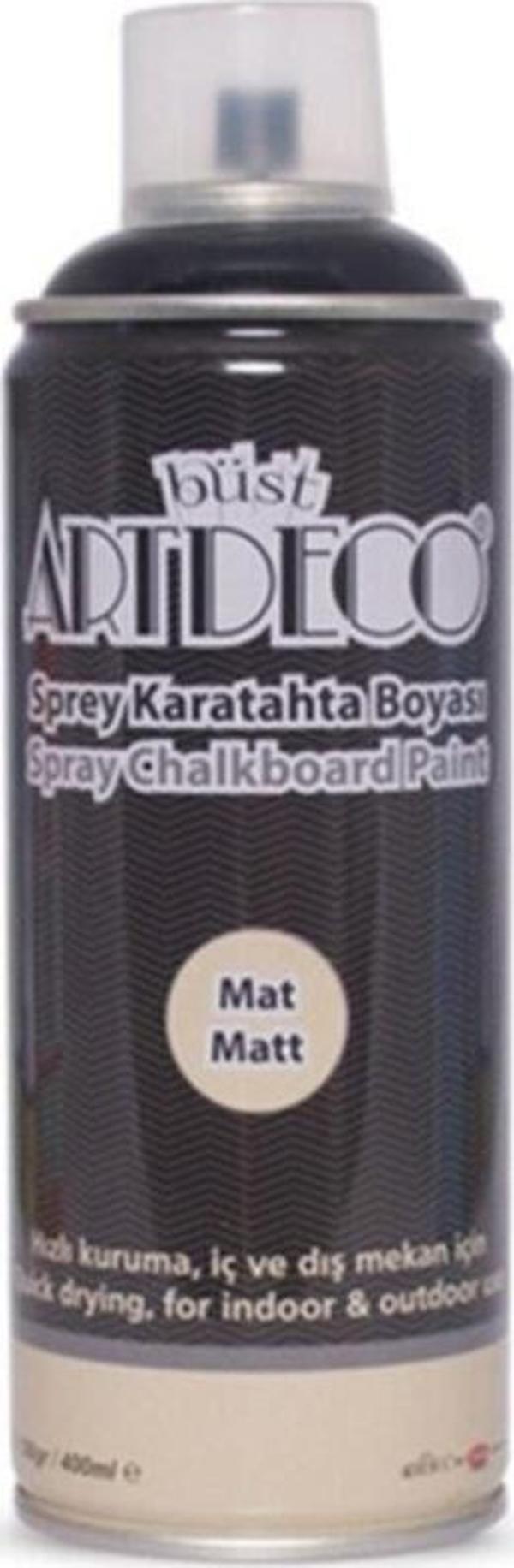 Artdeco Akrilik Sprey Boya 400 ML Mat Siyah Sprey Akrilik Boya - Image 1