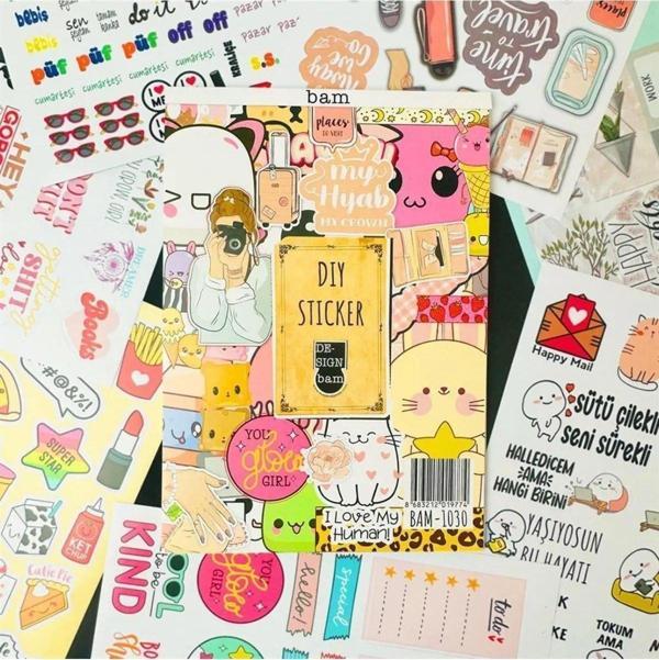 My Dıy Sticker Book 24 * 17 Cm 16 Sayfa Özel Tasarım Rengarenk Sticker Kitabı - Image 1