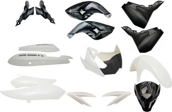 Mondial Drift 125L Kaporta Seti Beyaz - Image 1