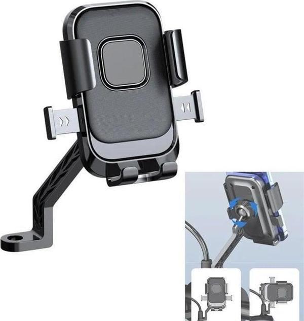 Universal Motosiklet Telefon Tutucu Ayna Bağlantılı - Image 1