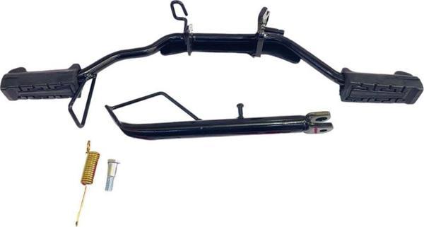 Yamaha YBR125 Sürücü Basamak + Yan Ayak Set Siyah - Image 1