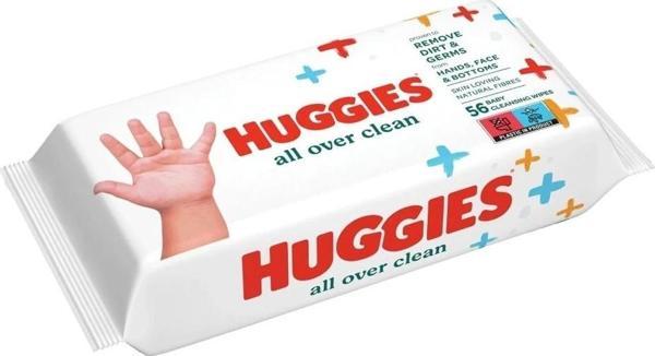 Huggies All Over Clean Bebek ve Çocuk Islak Mendili 56 Yaprak - Image 1