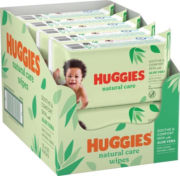 Huggies Natural Care Yenidoğan Islak Bebek Havlusu 10x56 Yaprak - Image 1