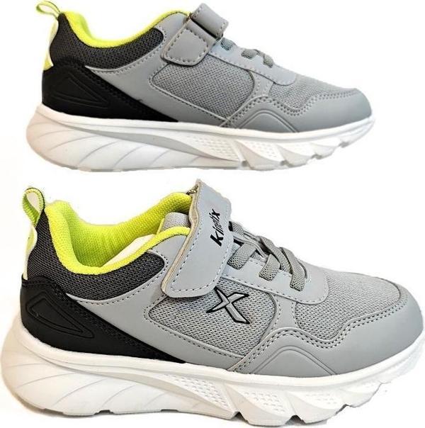 Kinetix Fender Fx Gri Cırtlı Fuspetli Erkek Çocuk Spor Ayakkabı - Image 1