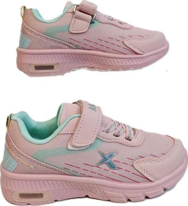 Kinetix Cover Pembe Cırtlı Kaymaz Kız Çocuk Spor Ayakkabı - Image 1