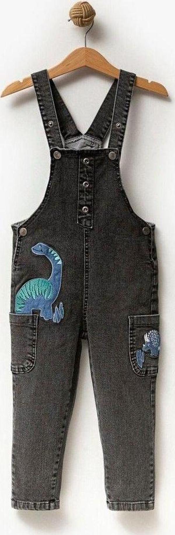 Overdo Nakışlı Unisex Çocuk Salopet - Image 1
