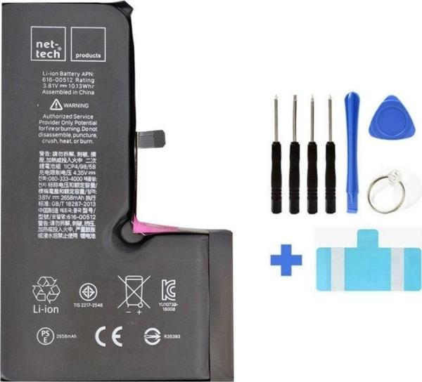 Nettech İphone Xs Batarya 2700 Mah Güçlendirilmiş  Kapasite + Tamir Seti Hediye - Image 1