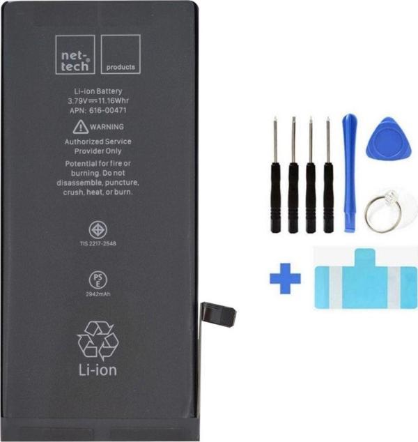 Nettech İphone Xr Batarya 2942 Mah Güçlendirilmiş Kapasite + Tamir Seti Hediye - Image 1