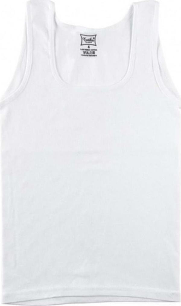 Tutku Kız Çocuk Geniş Askılı Saten Biyeli Atlet 0188 - 6 Adet - Image 1