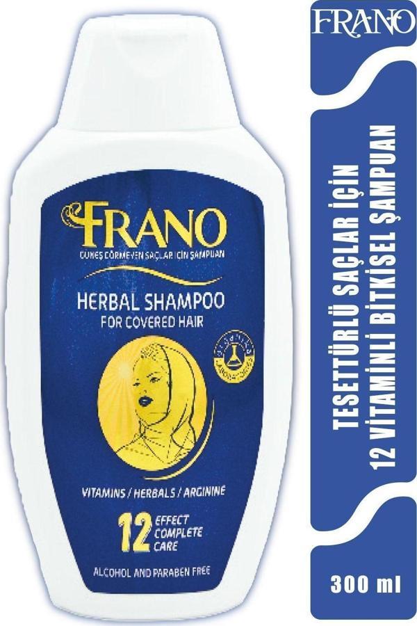 Frano Tesettürlü Saçlar Için 12 Etkili Multi Vitamin Besleyici Bitkisel Bakım Şampuanı 300 Ml - Image 1