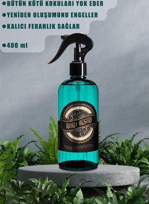 Koku İksiri Bütün Kötü Kokulara Son Ferahlatıcı Kötü Koku Giderici Oda Parfümü Oda Kokusu 400 Ml - Image 1