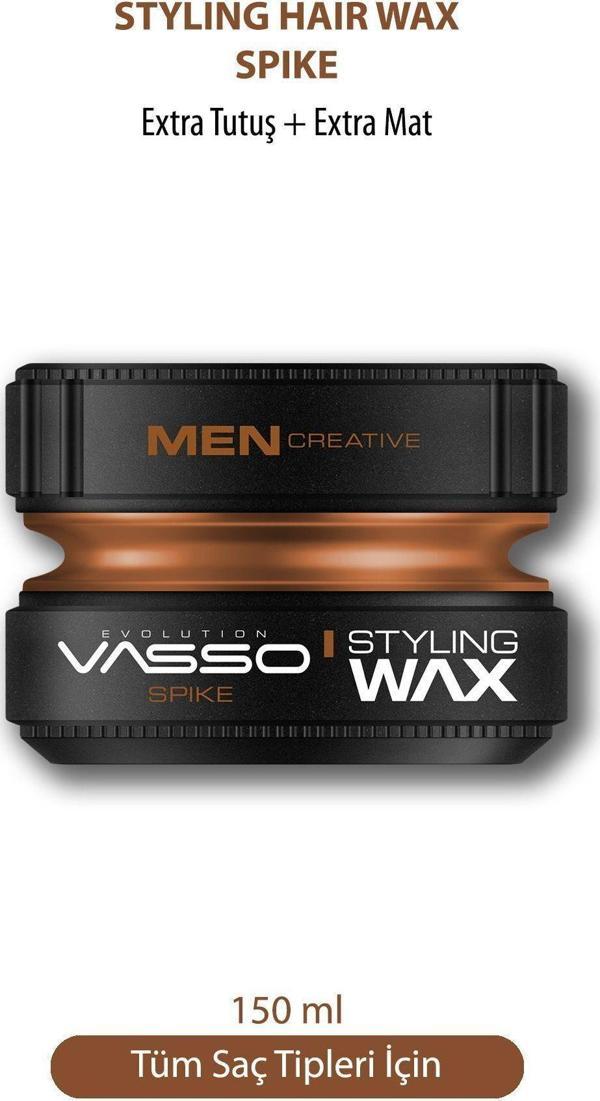 Vasso 24 Saat Ekstra Sert Tutuş Güçlü Ve Mat Görünümlü Killi Wax - Spike Pro Clay Wax 150 Ml - Image 1