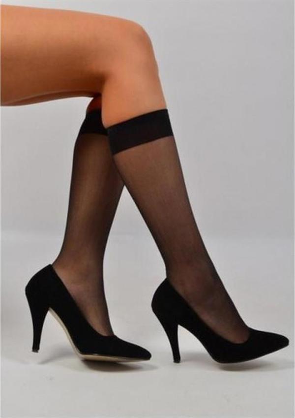 6 Adet OR-AL İnce Dizaltı Mat Çorap 20 Denye Pantolon Çorap - Image 1